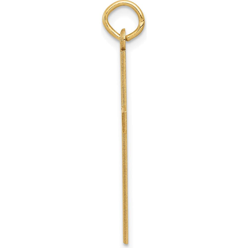 14K Yellow Gold Laser Designed Cross Pendant - 32mm Length by Oro Pregiato