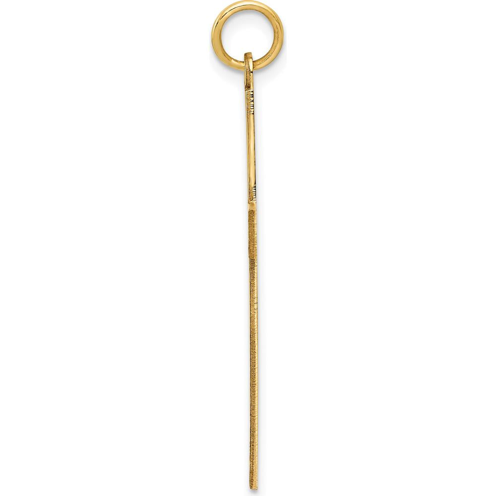 14K Yellow Gold Laser Designed Cross Pendant - 39mm Length by Oro Pregiato