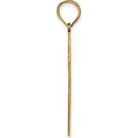 14K Yellow Gold Laser Designed Cross Pendant with Polished and Textured Finish - 33mm Length by Oro Pregiato