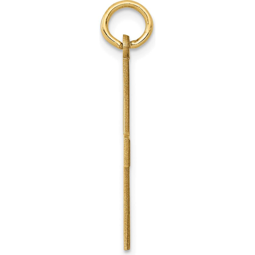 14K Yellow Gold Laser Designed Greek Cross Pendant - Solid Gold 26mm Length by Oro Pregiato