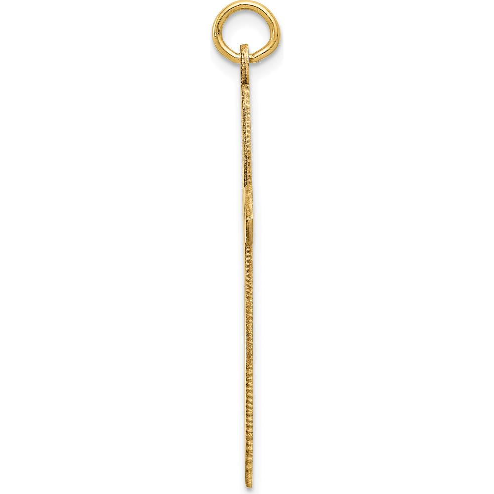 14K Yellow Gold Laser Designed Passion Cross Pendant - 39mm x 22mm by Oro Pregiato