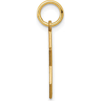 14K Yellow Gold Laser Designed Star of David Charm - Polished Back 22mm by Oro Pregiato