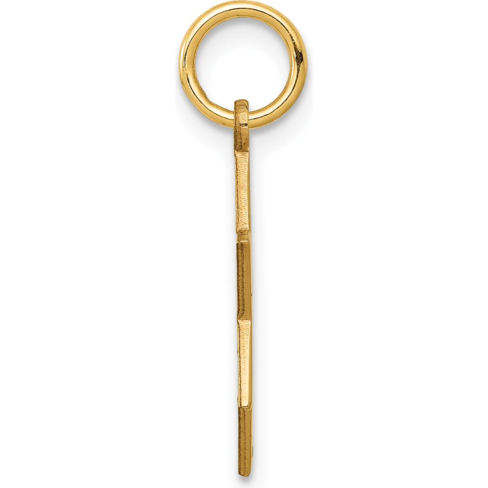14K Yellow Gold Laser Designed Star of David Charm - Polished Back 22mm by Oro Pregiato