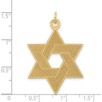 14K Yellow Gold Laser-Designed Star of David Pendant - Symbolic Religious Jewelry by Oro Pregiato