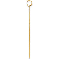 14K Yellow Gold Laser Etched Cross Pendant - 49mm Length by Oro Pregiato
