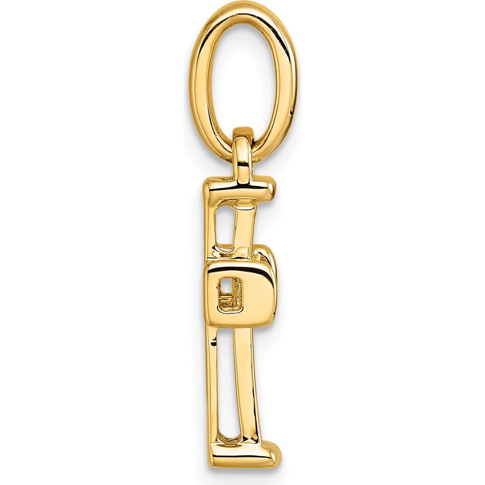 14K Yellow Gold Latin Cross Pendant with 11 Round Diamonds - 0.22 Carat Total Diamond Weight by Oro Pregiato