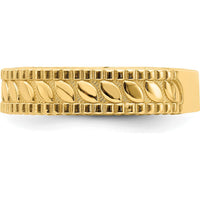 14K Yellow Gold Leaf Engraved Thumb Ring - Fashion Statement Piece by 0