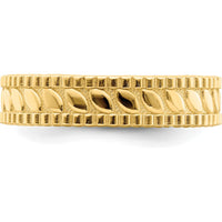 14K Yellow Gold Leaf Engraved Thumb Ring - Fashion Statement Piece by 0