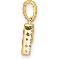14K Yellow Gold Letter P Pendant with Prong-Set Round Diamonds - Personalized Initial Design by Oro Pregiato