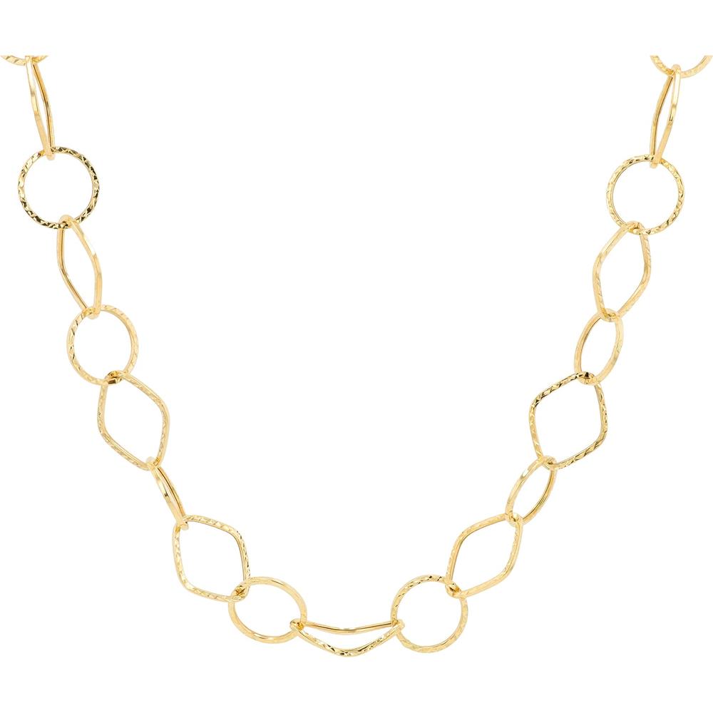 14K Yellow Gold Linked Necklace - 24" Length