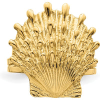 14K Yellow Gold Lion's Paw Shell Ring - Open Back Design by 0