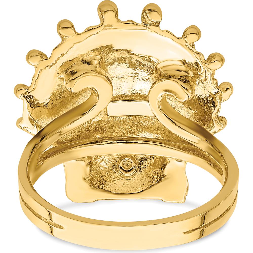 14K Yellow Gold Lion's Paw Shell Ring - Open Back Design by 0