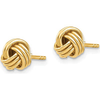 14K Yellow Gold Love Knot Button Post Earrings - Polished Finish by Oro Pregiato