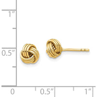14K Yellow Gold Love Knot Button Post Earrings - Polished Finish by Oro Pregiato