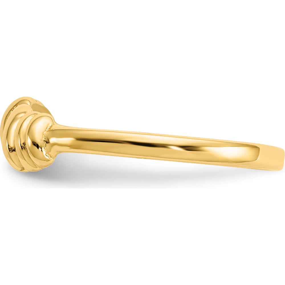 14K Yellow Gold Love Knot Fashion Band Ring - 1mm Width by Oro Pregiato