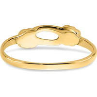 14K Yellow Gold Love Knot Fashion Band Ring - 1mm Width by Oro Pregiato