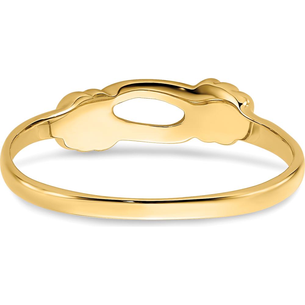 14K Yellow Gold Love Knot Fashion Band Ring - 1mm Width by Oro Pregiato