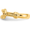14K Yellow Gold Love Knot Toe Ring - Polished Finish, 2mm Band Width, 5mm Top Length by Oro Pregiato