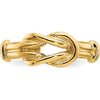 14K Yellow Gold Love Knot Toe Ring - Polished Finish, 2mm Band Width, 5mm Top Length by Oro Pregiato