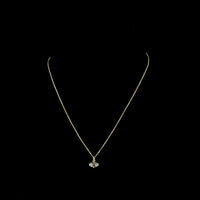 14K Yellow Gold Lozenge Step Cut Lab Diamond Solitaire Necklace with East-West Pendant - 1.06 Carat Total Weight - Covaloro Fine Jewelry