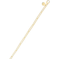14K Yellow Gold Lungo Paperclip Chain Necklace - 18" with Pear Shaped Lobster Clasp by Orozza Fine Jewelry