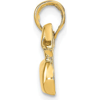 14K Yellow Gold Mallard Charm Pendant - Polished Finish by Oro Pregiato