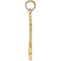 14K Yellow Gold Marco Island Palm Tree Charm Pendant - Tropical Beach Vacation Jewelry by Oro Pregiato