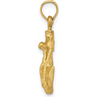 14K Yellow Gold Mariners Cross Pendant with Rope Detail - Solid Gold Design by Oro Pregiato