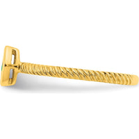 14K Yellow Gold Marquise Bezel Set Emerald Ring - 0.15 Carat Total Emerald Weight by 0