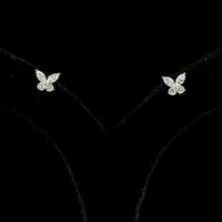 14K Yellow Gold Marquise Butterfly Stud Earrings with E-F VS Lab Diamonds - 1.20 Carats Total Diamond Weight - Covaloro Fine Jewelry