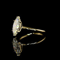 14K Yellow Gold Marquise Cut Solitaire Engagement Ring with Lab Grown E-F VVS2 Diamond - 2.15 Carat Total Diamond Weight - Covaloro Fine Jewelry