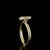 14K Yellow Gold Marquise Cut Solitaire Ring with 1.05 Carat Lab Grown D VVS1 Diamond - IGI Certified - Covaloro Fine Jewelry
