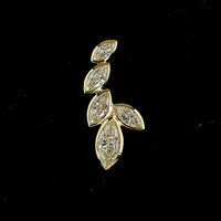14K Yellow Gold Marquise Diamond Crawler Earrings with Bezel Set Lab Grown Diamonds - 1.47 Carat Total Diamond Weight - Covaloro Fine Jewelry