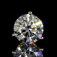 14K Yellow Gold Martini Set Round Lab Diamond Stud Earrings with Butterfly Backs, 2.51 Carat Total Weight E-F VS1 Quality - Covaloro Fine Jewelry