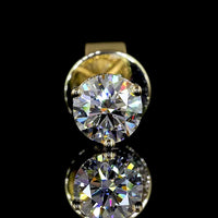 14K Yellow Gold Martini Setting Round Brilliant Cut Lab Diamond Stud Earrings - 0.82 Carat Total Diamond Weight (E-F Color, VS2 Clarity) - Covaloro Fine Jewelry