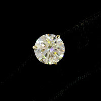14K Yellow Gold Martini Setting Round Lab Diamond Stud Earrings - 7.01 Carat Total Weight, D VVS2 Clarity, IGI Certified - Covaloro Fine Jewelry