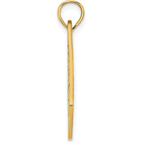 14K Yellow Gold Maryland Ocean City License Plate Charm - Textured Finish by Oro Pregiato