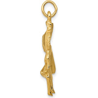 14K Yellow Gold Matador Charm - Polished Finish 30mm