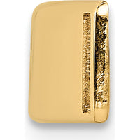 14K Yellow Gold Medical ID Plate with Red Epoxy Enamel - 36.5mm x 6.5mm by Oro Pregiato