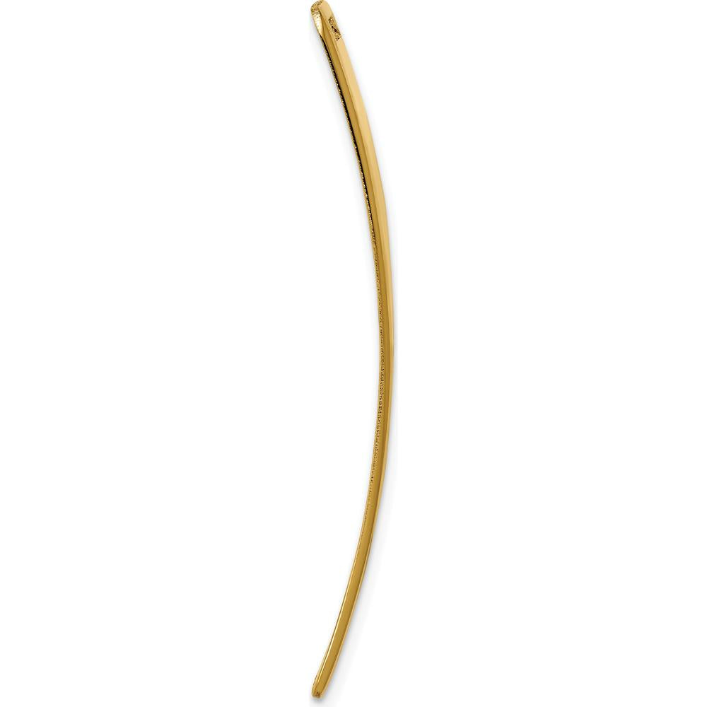 14K Yellow Gold Medical ID Plate with Red Epoxy Enamel - 39mm x 10mm by Oro Pregiato