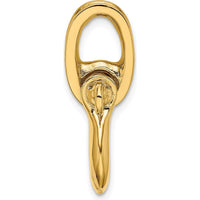 14K Yellow Gold Medium 3D Shackle Link Pendant Charm with Polished Finish by Oro Pregiato