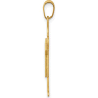 14K Yellow Gold Medium Boy Engravable Kiss Charm - 35mm Length by Oro Pregiato
