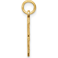 14K Yellow Gold Medium Diamond-Cut Number 8 Charm with Polished Finish by Oro Pregiato