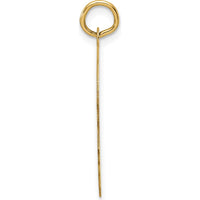 14K Yellow Gold Medium Engravable Boy Head Charm - Polished Finish, 27.2mm Length by Oro Pregiato