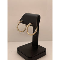 14K Yellow Gold Medium Hoop Earrings with East-West Set Emerald Cut Lab Grown Diamonds - 8.04 Carat Total Weight, F Color VS2 Clarity - Covaloro Fine Jewelry