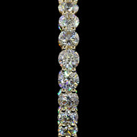 14K Yellow Gold Medium Hoop Earrings with Prong Set Round Lab Diamonds - 7.35 Carat Total Diamond Weight - Covaloro Fine Jewelry