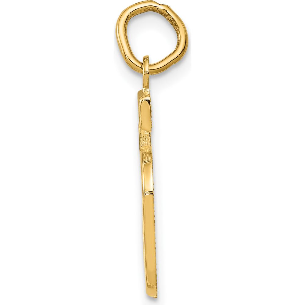 14K Yellow Gold Medium Number 5 Pendant Charm by Oro Pregiato