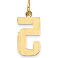 14K Yellow Gold Medium Number 5 Pendant Charm by Oro Pregiato