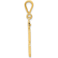14K Yellow Gold Medium Number 88 Pendant Charm by Oro Pregiato