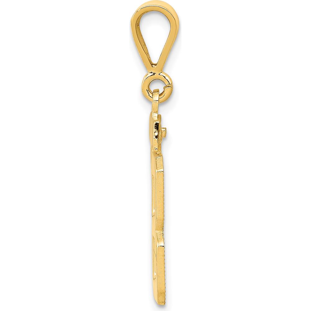 14K Yellow Gold Medium Number 88 Pendant Charm by Oro Pregiato